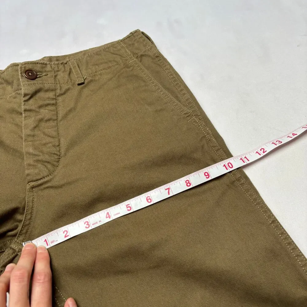 Buck Mason Officer Pant Slub Twill Chino Men's 29x25 Quiet Luxury Army Military